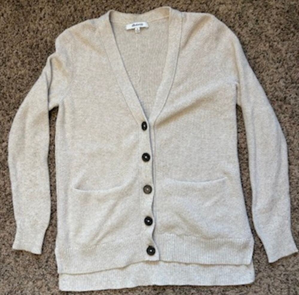 Madewell Oatmeal Open Front Knit Cardigan Size XS